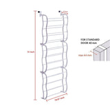 Durable 36 Pair Shoe Storage Organizer, Hanging Shoe Rack with 12 Tier Shelves 28980036