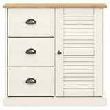 Highboard "VIGO" White 78x40x175 cm Solid Wood Pine 3188305
