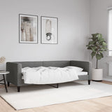 Day Bed without Mattress Dark Grey 90x190 cm Single Fabric 353997