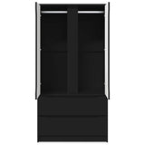 Bathroom Cabinet Black 79.5 x 49 x 156 cm Engineered Wood 3406246