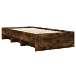 Bed Frame without Mattress Smoked Oak 100x200 cm Engineered Wood 3295671