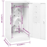 Saddle Cabinet White 53x53x105 cm Steel 339603