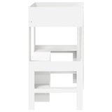 Loft Bed Frame with Desk White 90 x 200 cm Engineered Wood 3410451
