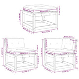 4 Piece Garden Lounge Set with Cushions White Solid Wood Pine 3216911