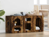 Sideboard Smoked Oak 100 x 35 x 59 cm Engineered Wood 891349