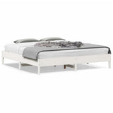 Bed Frame without Mattress White 180x200 cm Solid Wood Pine 842687
