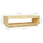 Coffee Table 110x50x33.5 cm Solid Pinewood 808508