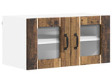 Wall Glass Cabinet LUCCA 2 pcs Old Wood 60 x 31 x 40 cm 884982