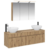 Bathroom Cabinet Set 4 pcs Artisan Oak Engineered Wood 3406622