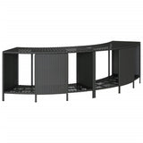 Hot Tub Surround Black Poly Rattan and Solid Wood Acacia 3270634