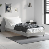 Bed Frame without Mattress Grey Sonoma 75x190 cm Small Single Engineered Wood 832315