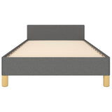 Bed Frame without Mattress Dark Grey 90x190cm Single Fabric 349888