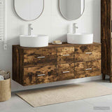 Bathroom Furniture Set 3 pcs Smoked Oak 49.5 x 44.5 x 65 cm 3405887