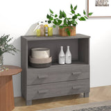 Sideboard HAMAR Light Grey 85x35x80 cm Solid Wood Pine 340499