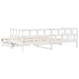Daybed with Trundle and Drawers without Mattress White 90x200 cm 3302208