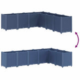 Garden Planter Blue Grey 160x160x53 cm PP 367866