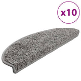 Stair Mats 10 pcs 65x21x4 cm Grey Half Round Large 149799