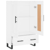 Highboard White 69.5x31x115 cm Engineered Wood 830348