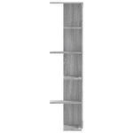 ZNTS Wall Corner Shelf Grey Sonoma 36.5x36.5x140 cm Engineered Wood 852632