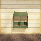 Chicken Nesting Box with 2 Compartments Olive Green Metal 864347