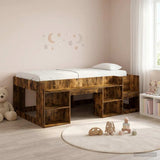 Kids'Bed Frame with Storage Smoked Oak 90 x 190 cm 3422631