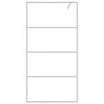 Walk-in Shower Wall Silver 100x195 cm Clear ESG Glass 152137