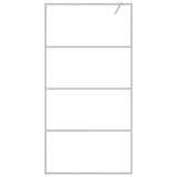 Walk-in Shower Wall Silver 100x195 cm Clear ESG Glass 152137