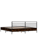 Bed Frame without Mattress Brown Oak 140x190 cm 3280081