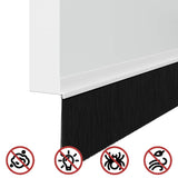 Self-adhesive Door Brush Seals 12 pcs White 100 cm 42019521