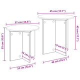 Side Table Set with Storage 2 pcs Concrete Grey Engineered Wood 8001013