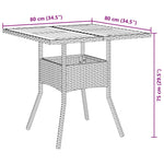 Garden Dining Set 3 pcs Grey Poly rattan 3334937