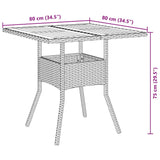 Garden Dining Set 3 pcs Grey Poly rattan 3334937