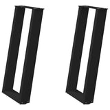Console Table Legs U-Shaped 2 pcs Black 38x cm Steel 4012780