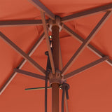 Garden Parasol with Wooden Pole 150x200 cm Terracotta 44538