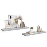 Floating Wall Shelves 2 pcs Concrete Grey 90x23.5x3.8 cm MDF 326604