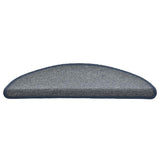 Stair Mats 30 pcs 56x17x3 cm Light Grey and Blue Half Round 3365748