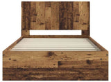 Bed Frame with Storage and Headboard Old Wood 90 x 190 cm 3413907