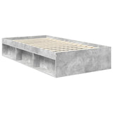 Bed Frame Concerte Grey 100 x 200 cm Solid Pine Wood 3409393