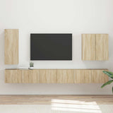 TV Wall Cabinet Set Wall-mounted 6 pcs Sonoma Oak 3408945