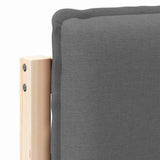 Upholstered Headboard Natural and Light Grey 160 cm 880003