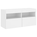 7 Piece TV Wall Cabinet Set with LED Lights White 3216778