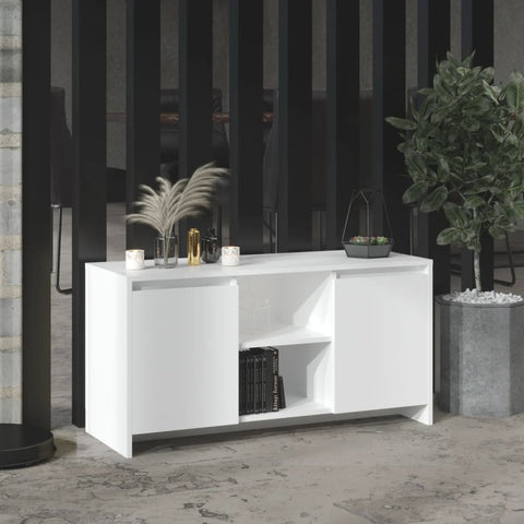 TV Cabinet White 102x37.5x52.5 cm Engineered Wood 809791