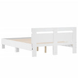 Bed Frame with LED without Mattress White 120x190 cm Small Double 3207574