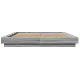 Bed Frame without Mattress Grey Sonoma 160x200 cm 3281180