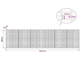 Gabion with 5 mm Wire and 5x10 cm Mesh 600x10x200 cm 3464502