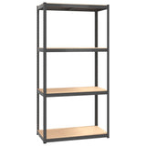 4-Layer Shelves 2 pcs Anthracite Steel&Engineered Wood 3154151