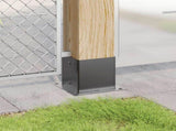 Post Bases Square 12 pcs Anthracite 141x141 mm Powder-coated Steel 42000035