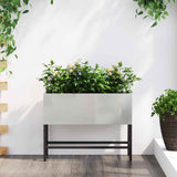 Raised Garden Planter Silver 60 x 26 x 45 cm Stainless steel 865887