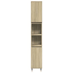 ZNTS 3 Piece Bathroom Furniture Set Sonoma Oak Engineered Wood 3307679