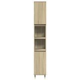 ZNTS 3 Piece Bathroom Furniture Set Sonoma Oak Engineered Wood 3307679